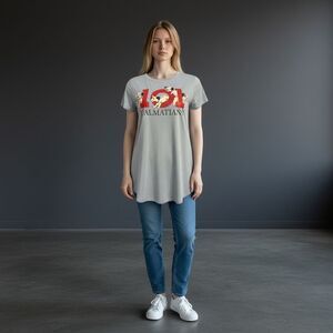 Disney 101 Dalmatians Light Blue Tee with Red Accents